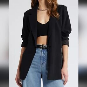 Open Edit Black Oversized Blazer Large Nordstrom